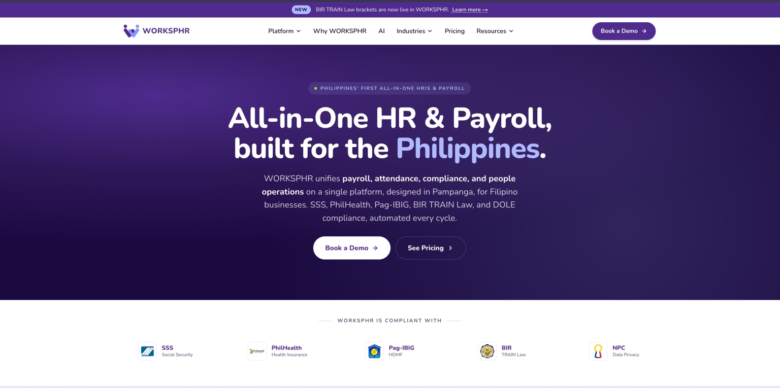 WORKSPHR – HRIS for Philippine SMEs product screenshot